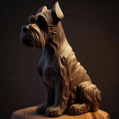 3D model Zwergschnauzer dog (STL)